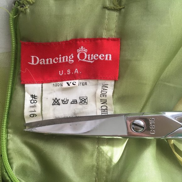 Tulle Sequin BALL GOWN PROM GRAD DRESS Dancing Queen Green Pink Sz XS Fairy - Picture 13 of 16